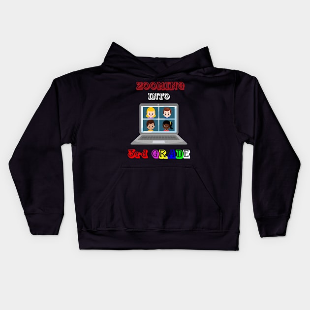 Zooming Into 3rd grade - Back to School Kids Hoodie by BB Funny Store